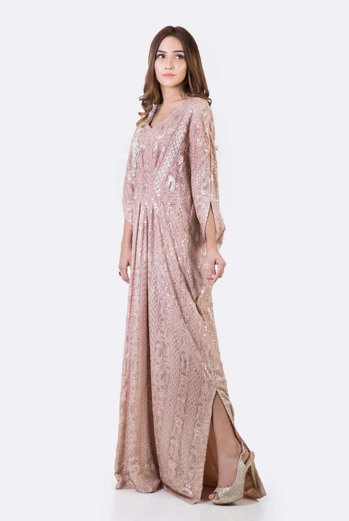 Kaftans - Kf# 12813-Teapink