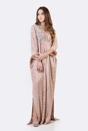 Kaftans - Kf# 12813-Teapink