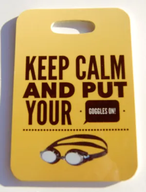 Keep Calm and Put Your Goggles on Swim Bag Tag, Sport Bag Tag, Swim Team Bag Tag triathlon triathlete