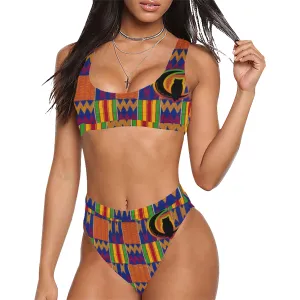 KENTE Sport Top & High-Waisted Bikini Swimsuit (Model S07)