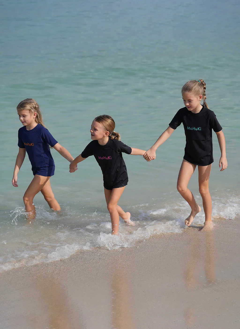 Kids Rashguard Sun Protectant T-Shirt - Black/Green