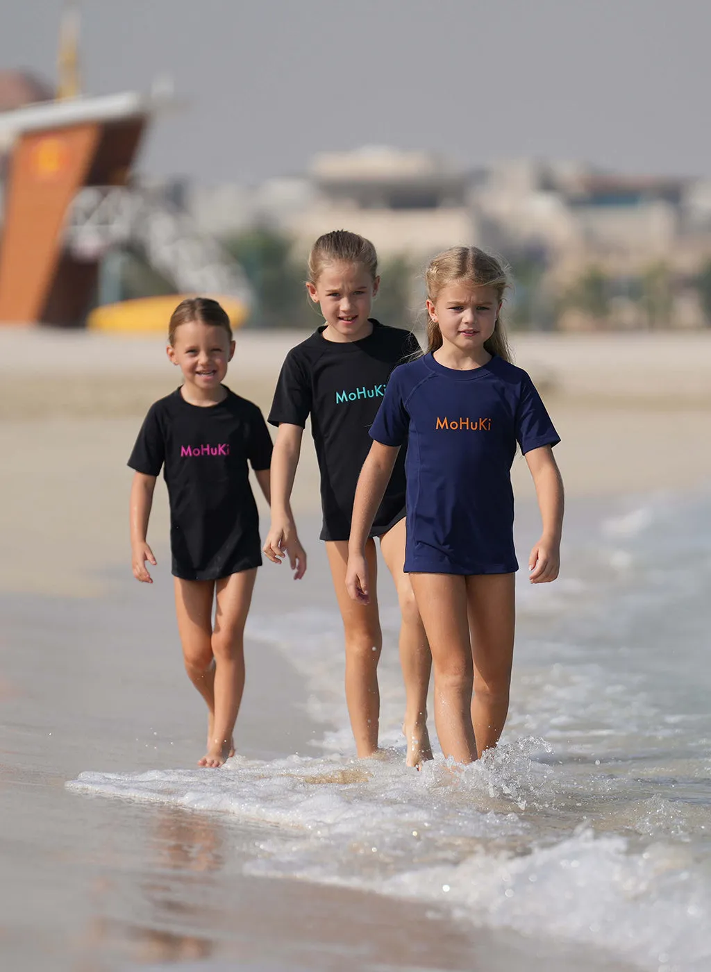 Kids Rashguard Sun Protectant T-Shirt - Black/Green