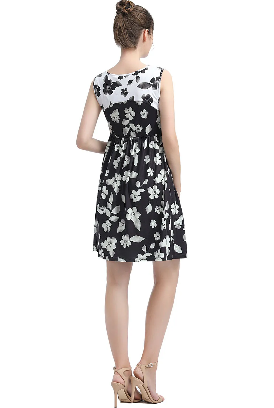 Kimi   Kai Maternity "Nana" Colorblock Skater Dress