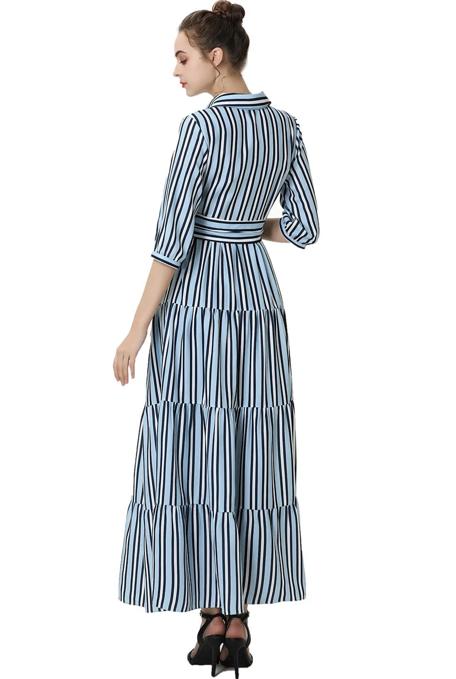 Kimi   Kai Maternity "Ruby" Nursing Maxi Shirt Dress