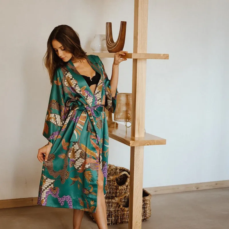Kimono Long Femme Soie