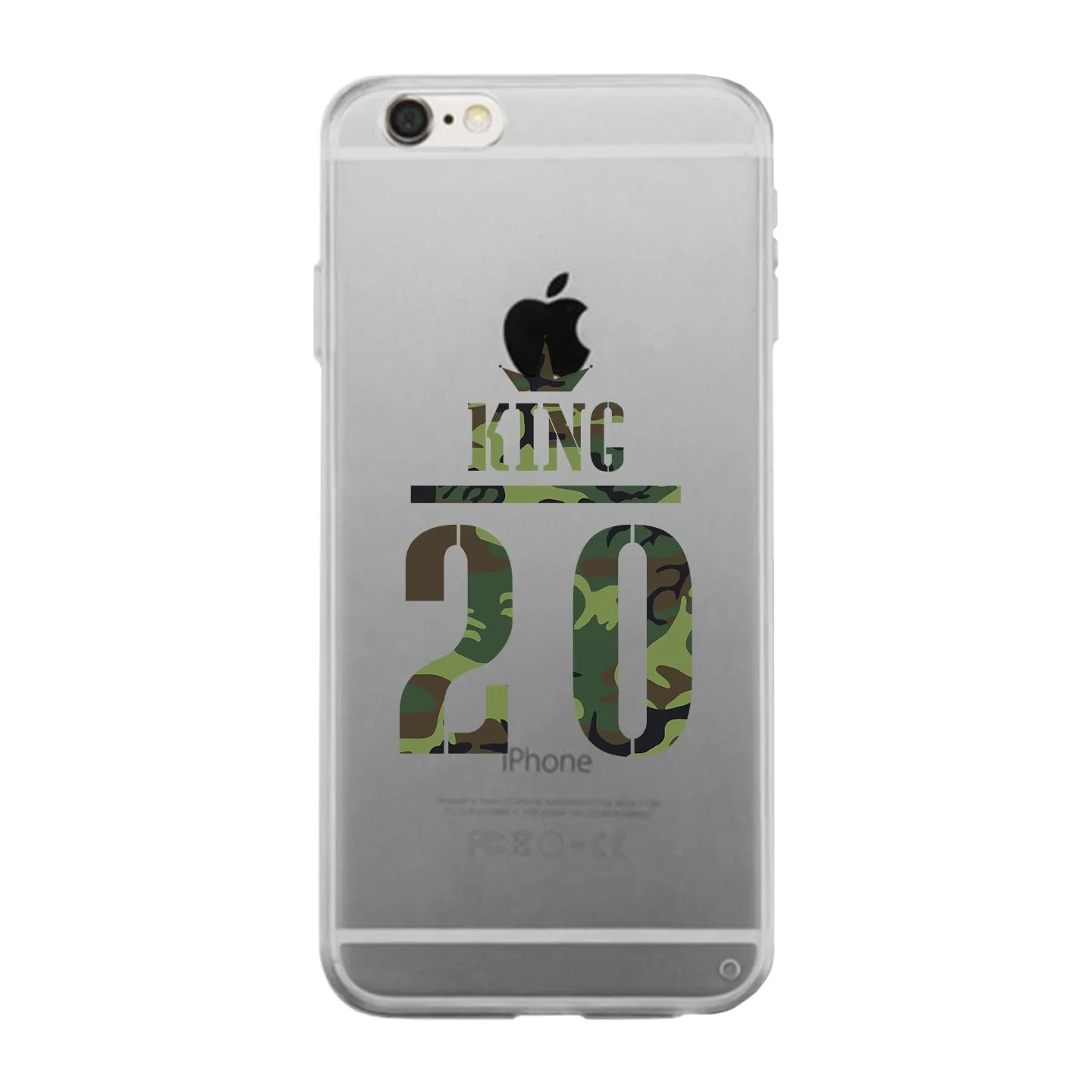 King Military Pattern Custom-Left Clear Phone Case