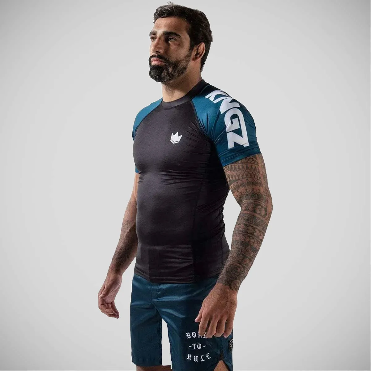 Kingz Born To Rule Short Sleeve Rash Guard Black