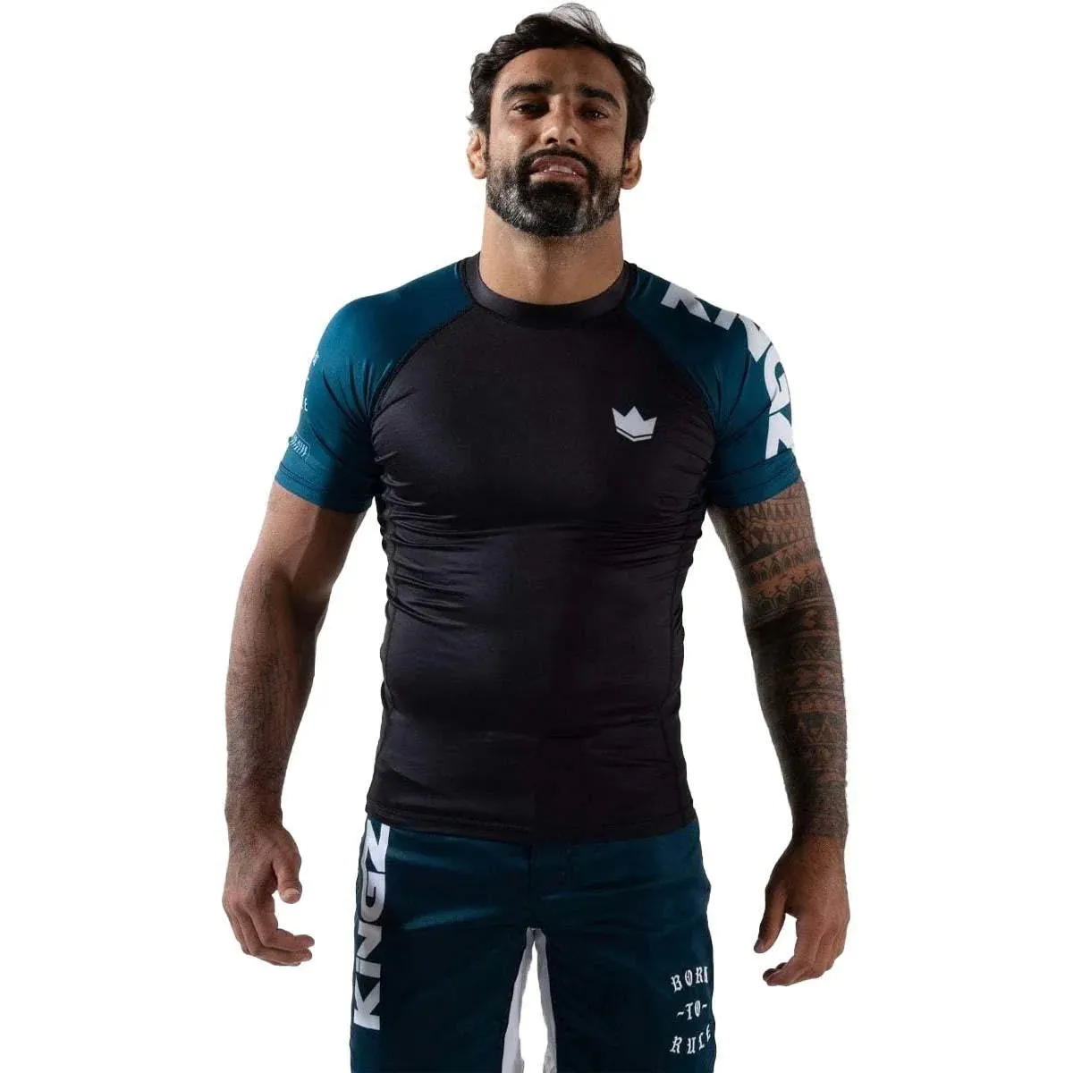 Kingz Born To Rule Short Sleeve Rash Guard Black