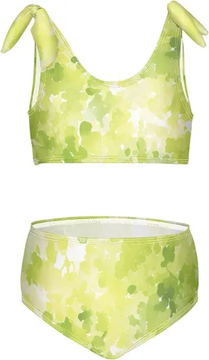KLL Watercolor Girls' 2 Piece Bikini Sets Quick-Dry Swimming Swimwear Swimwear