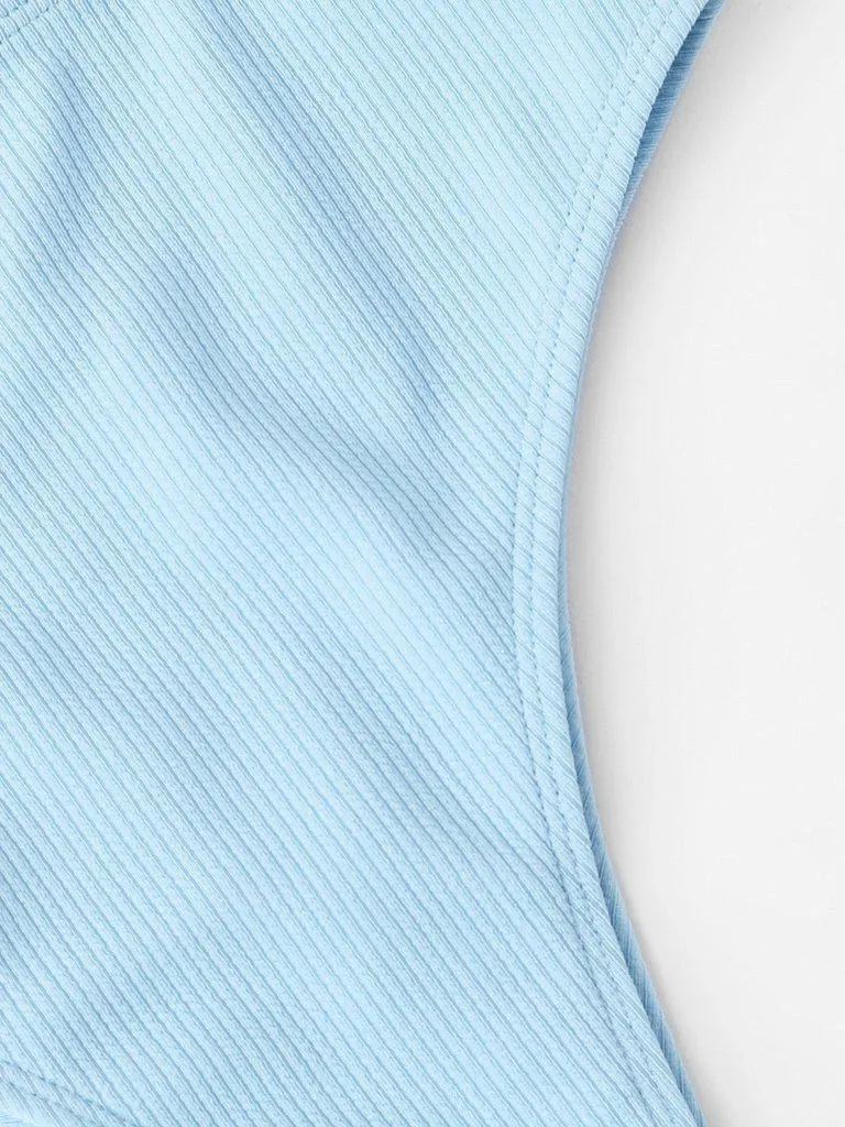 Knot Front Cut Out Swimsuit