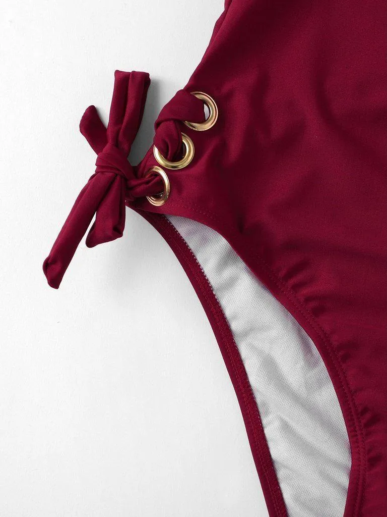 Lace-Up Swimsuit