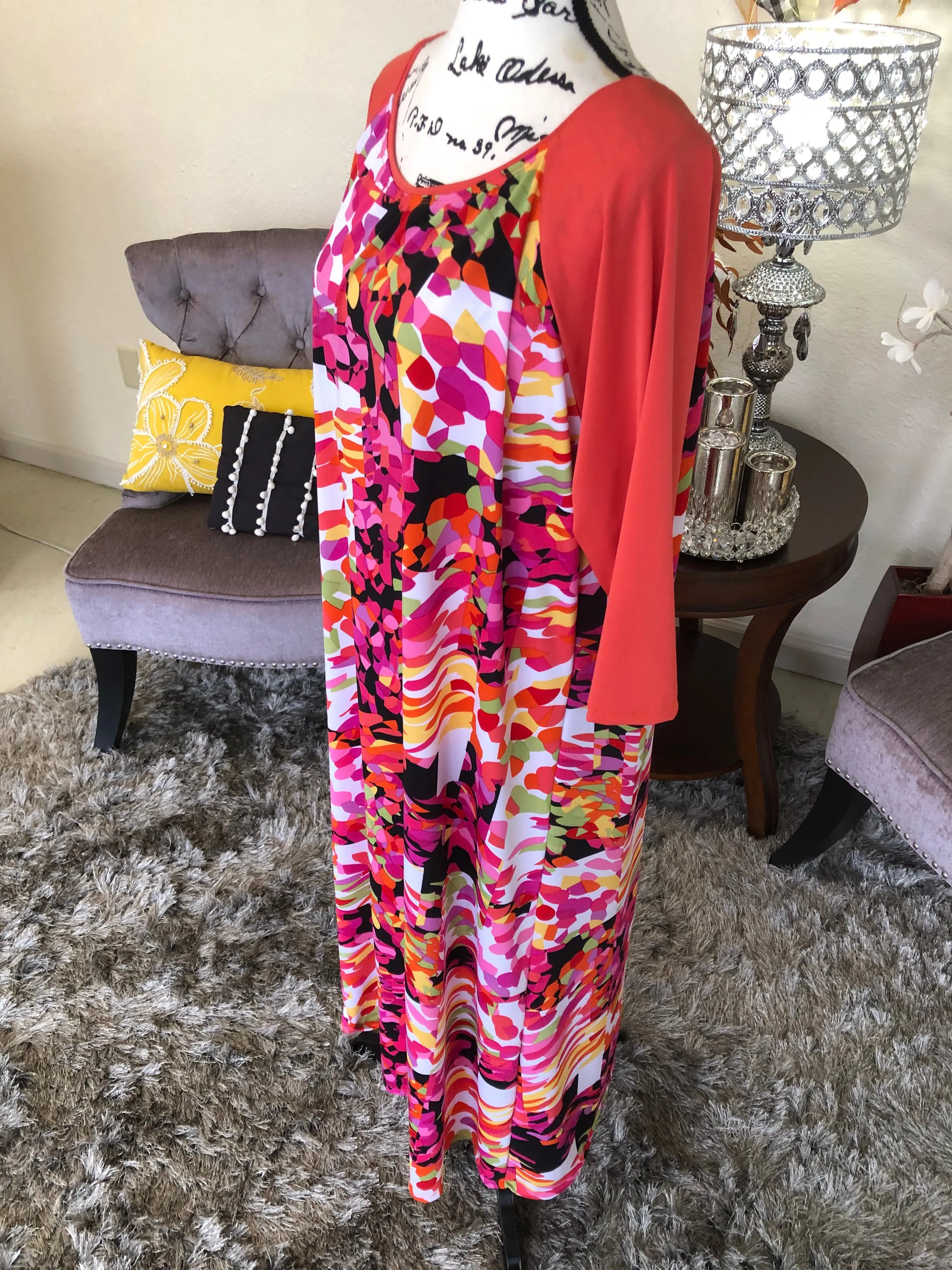 Ladies Splash of Color Swim Dress (PL)
