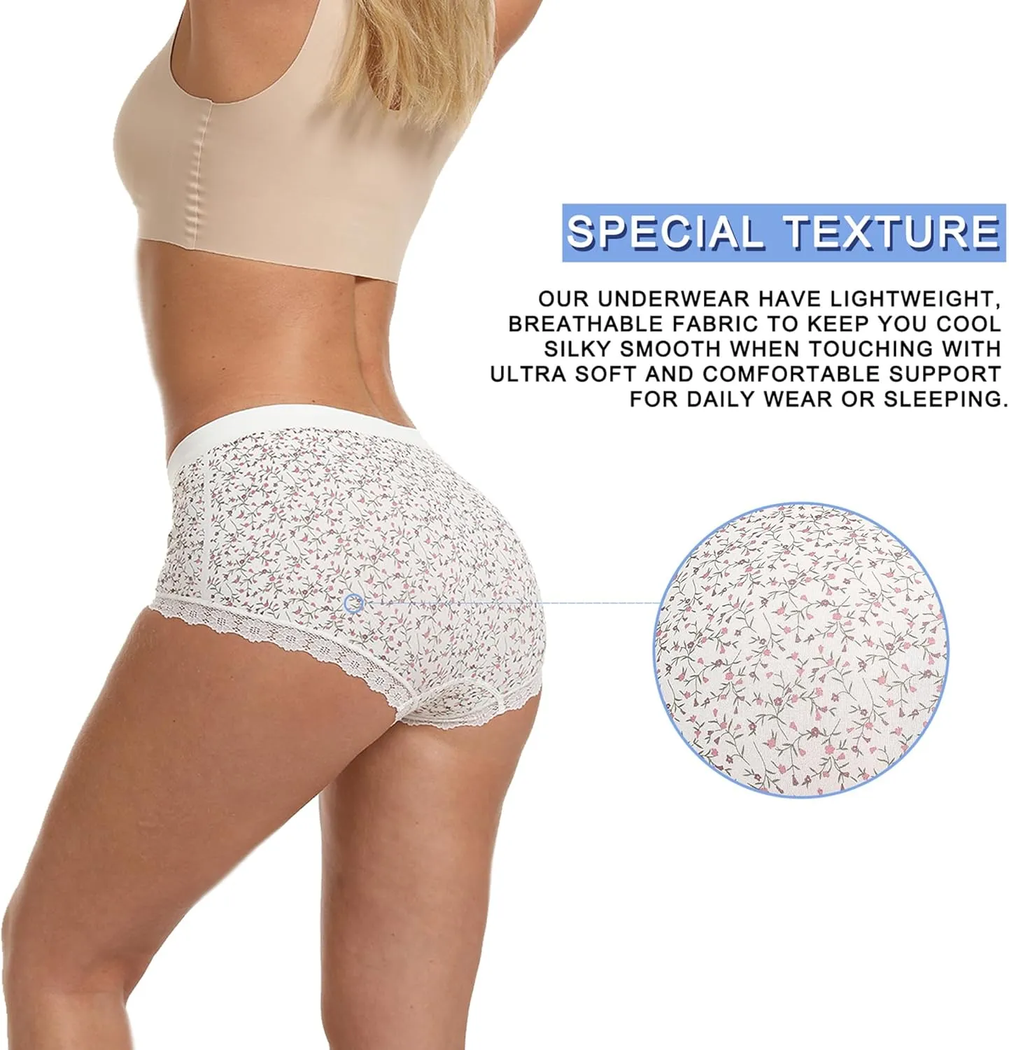 LALESTE Womens Seamless Underwear Boyshort Ladies Panties Spandex Panty Workout Boxer briefs 5-Pack