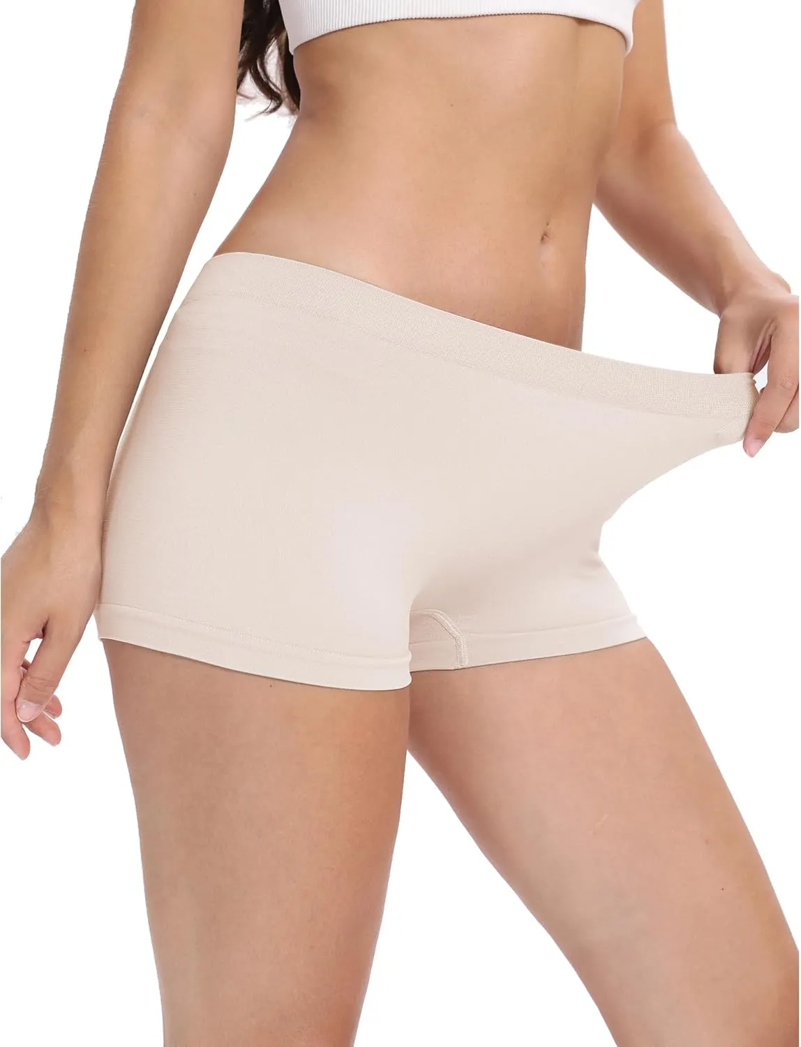 LALESTE Womens Seamless Underwear Boyshort Ladies Panties Spandex Panty Workout Boxer briefs 5-Pack