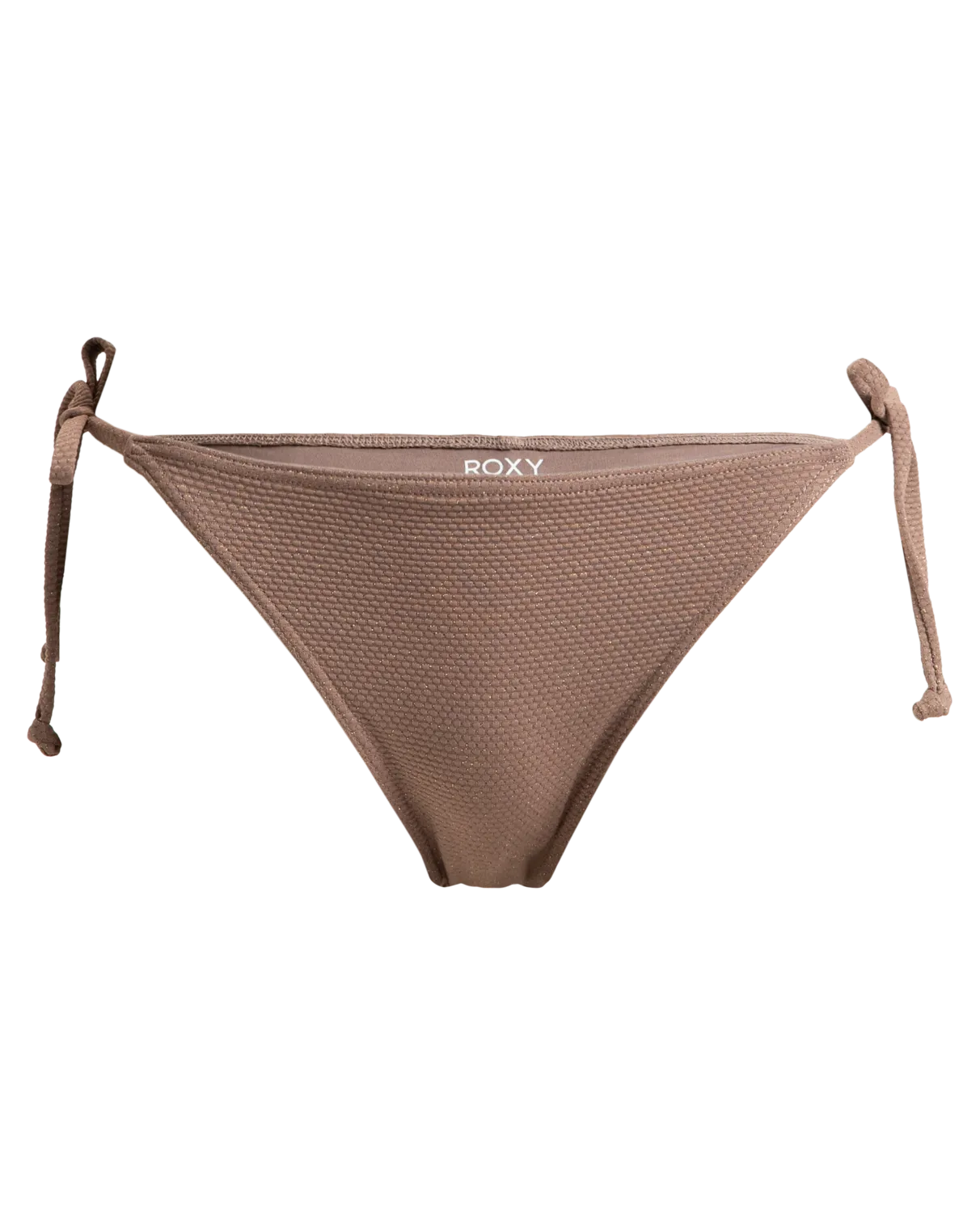 Lasca Tie Side Cheeky Bikini Bottoms in Deep Taupe