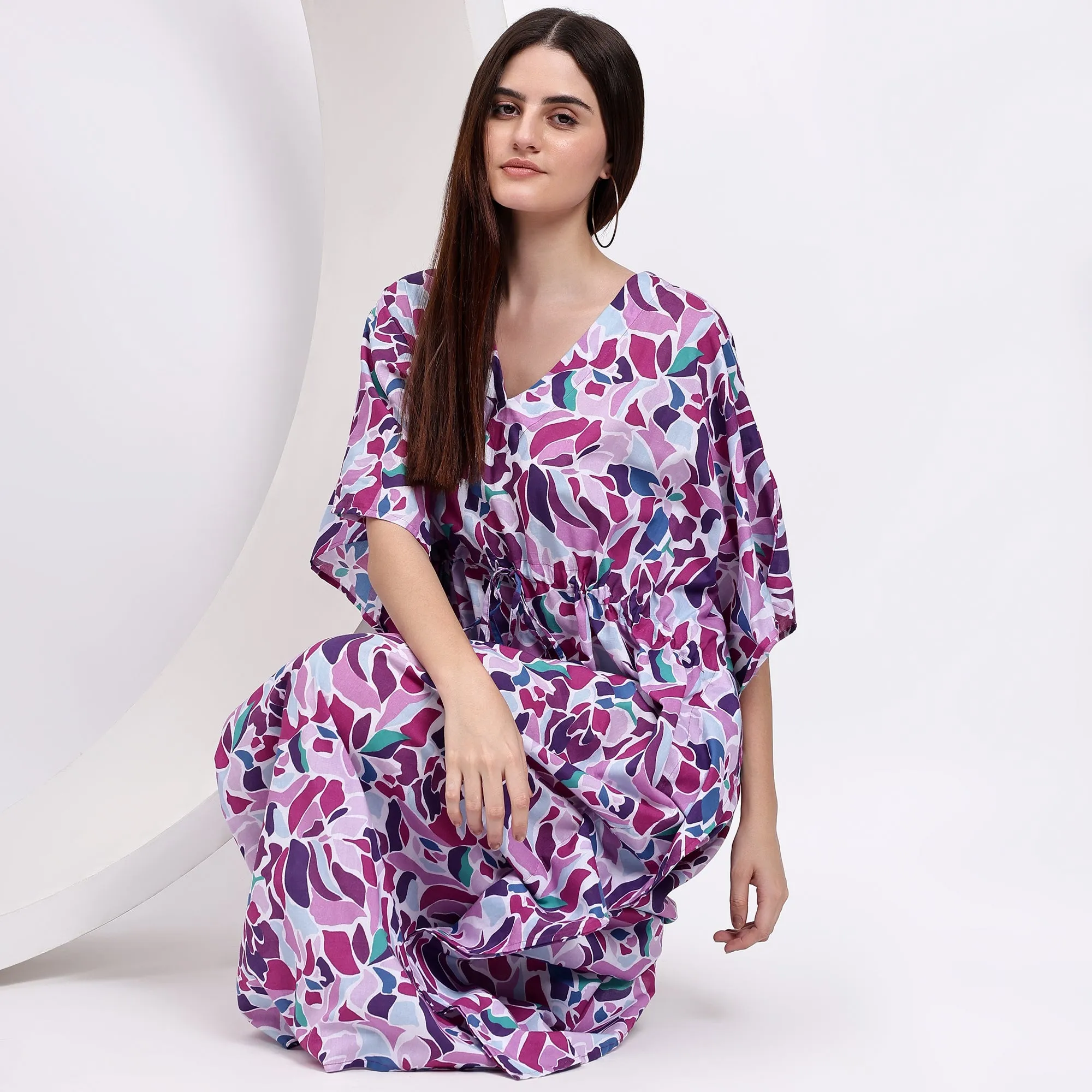 Lavender and Lilac Bliss Maternity Kaftan Dress for Women