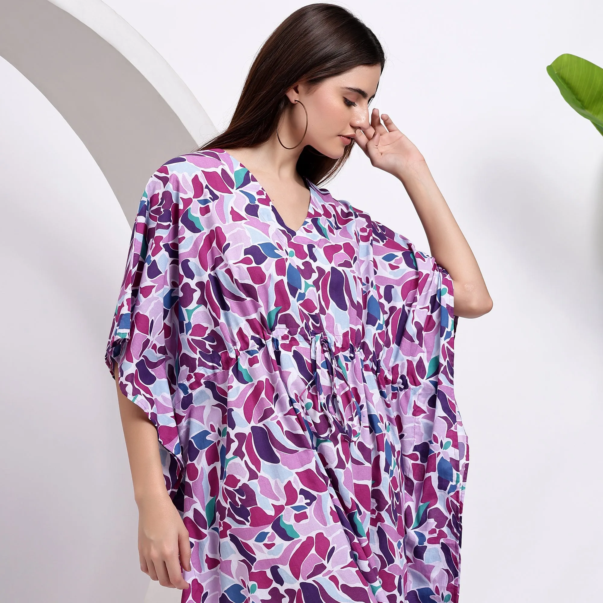 Lavender and Lilac Bliss Maternity Kaftan Dress for Women