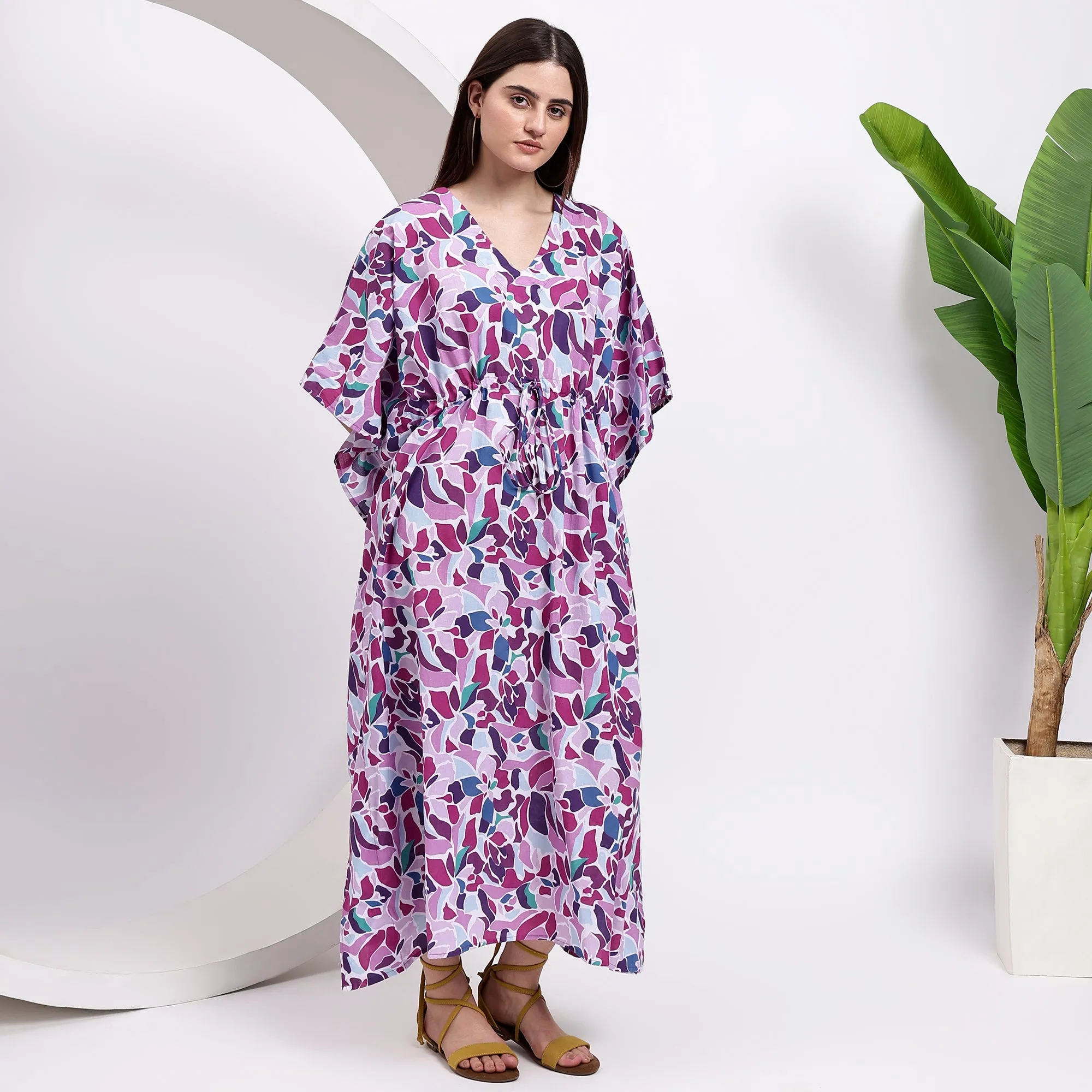 Lavender and Lilac Bliss Maternity Kaftan Dress for Women