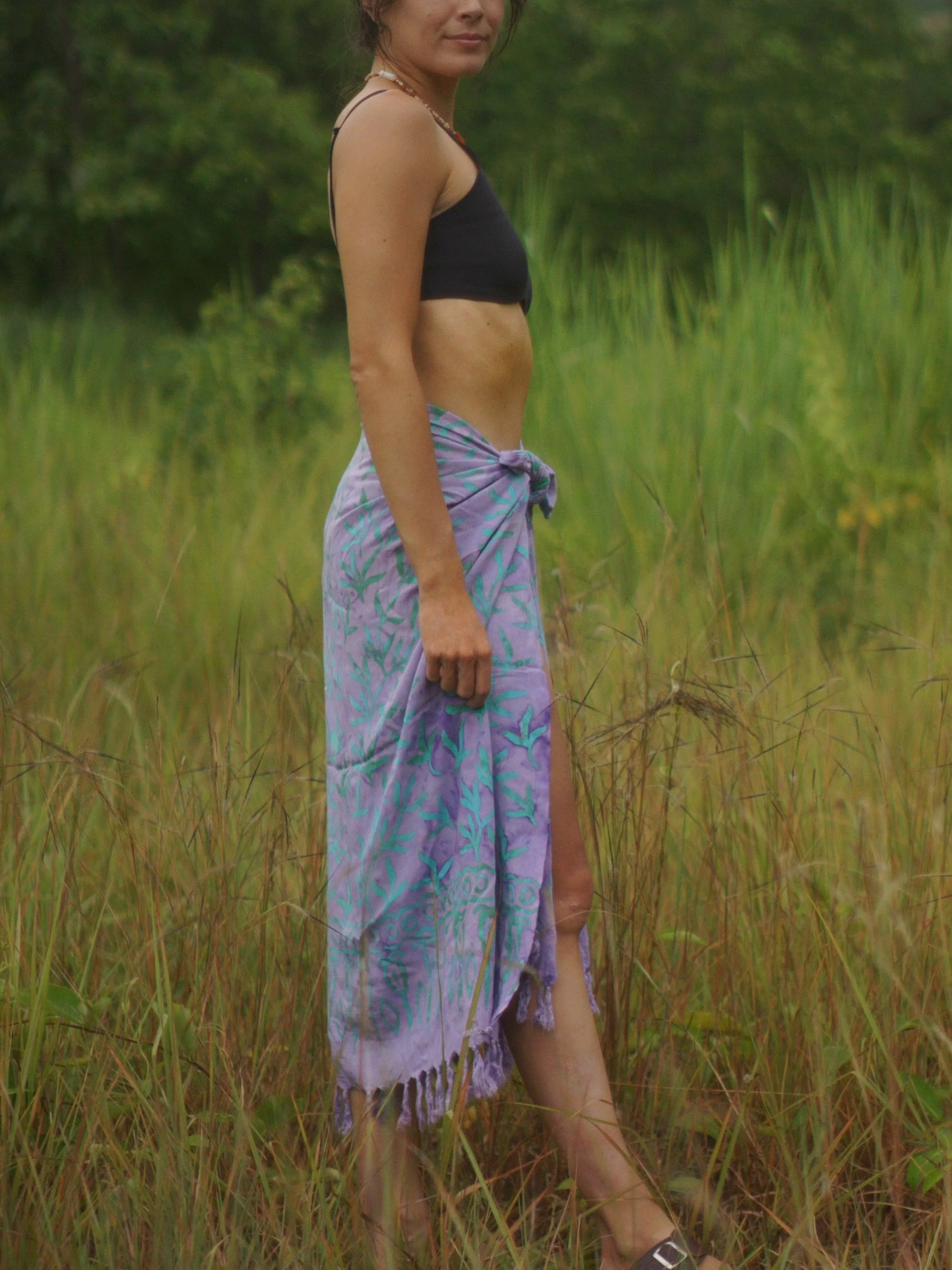 Lavender Batik Sarong - LANTA REEF