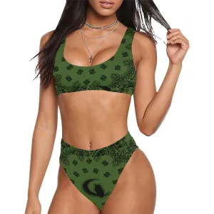 LCC MILITARY Sport Top & High-Waisted Bikini Swimsuit
