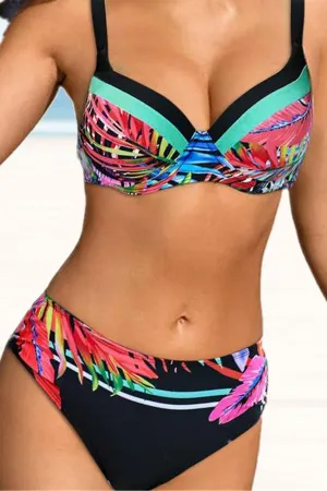 Leaf Print Feminine Bikini