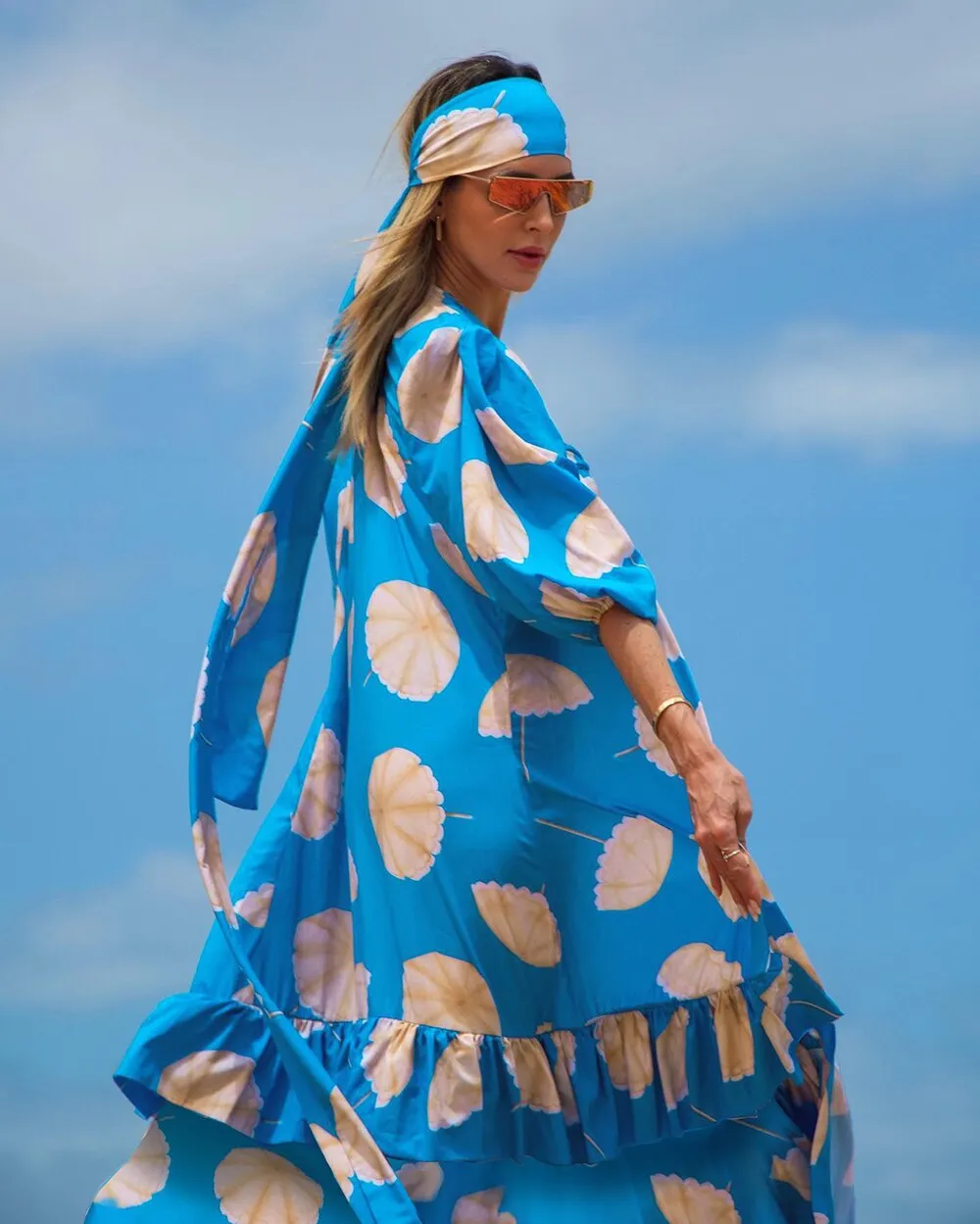 Leaves Print Bikini Beach Cover up Tunics for Beach Long Kaftan Bikini Cover up Robe de Plage Sarong Beach Swimsuit cover-ups