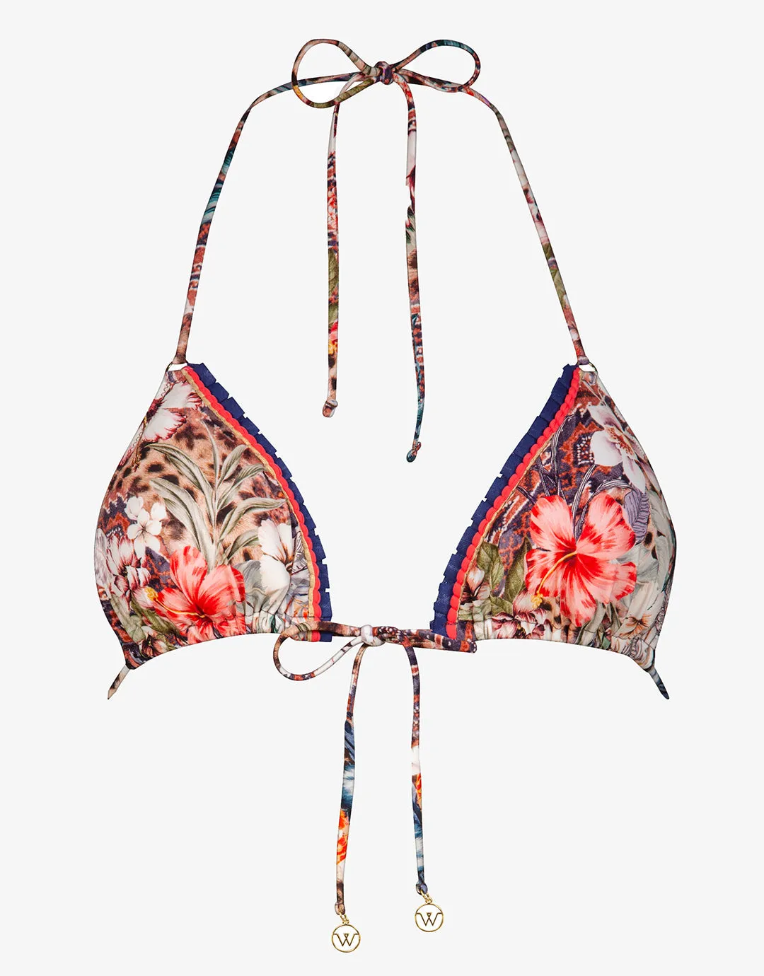 Leo Allures Triangle Bikini Top - Wild Tropics