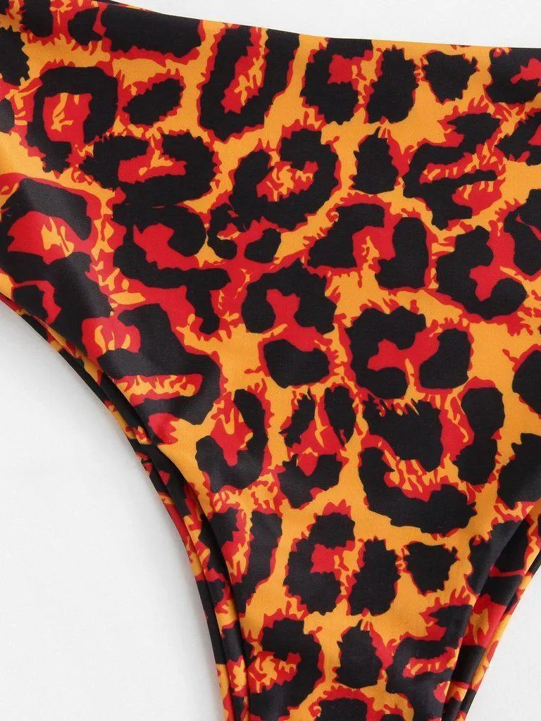 Leopard Bikini Set With Choker