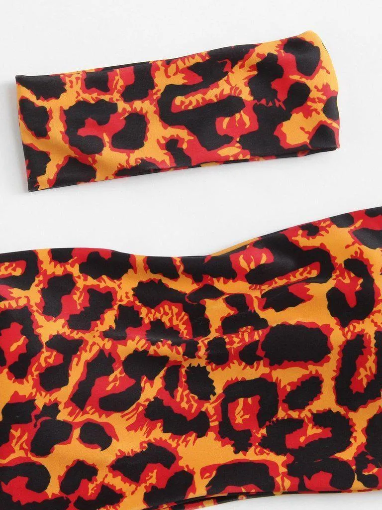 Leopard Bikini Set With Choker