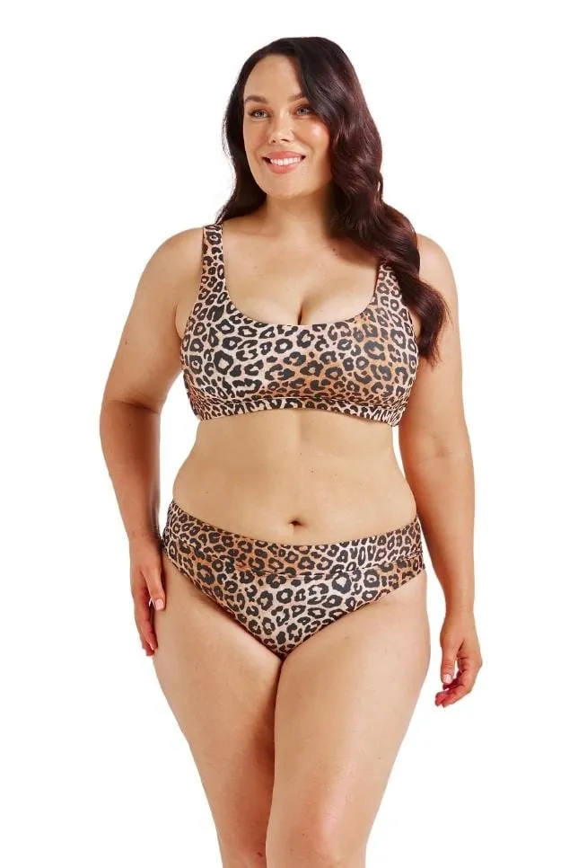 Leopard High Cut Bikini Bottoms | Sustainable Swimwear