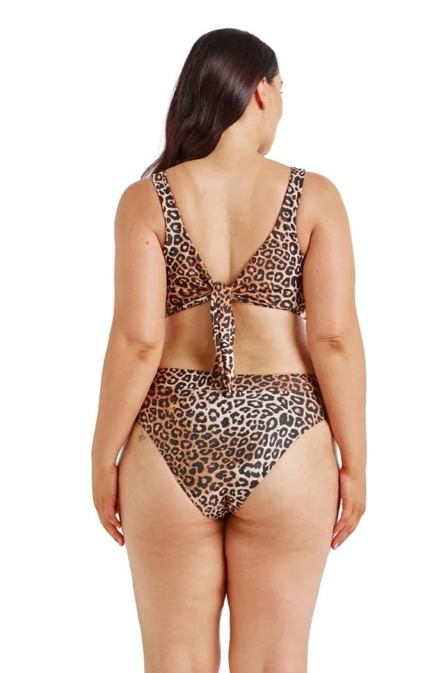 Leopard High Cut Bikini Bottoms | Sustainable Swimwear