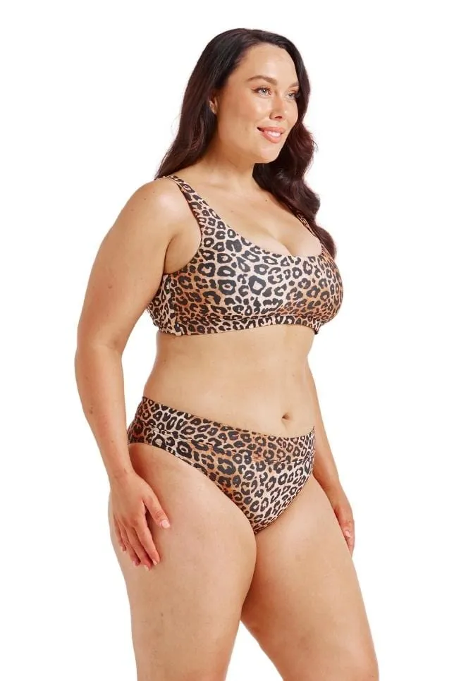 Leopard High Cut Bikini Bottoms | Sustainable Swimwear
