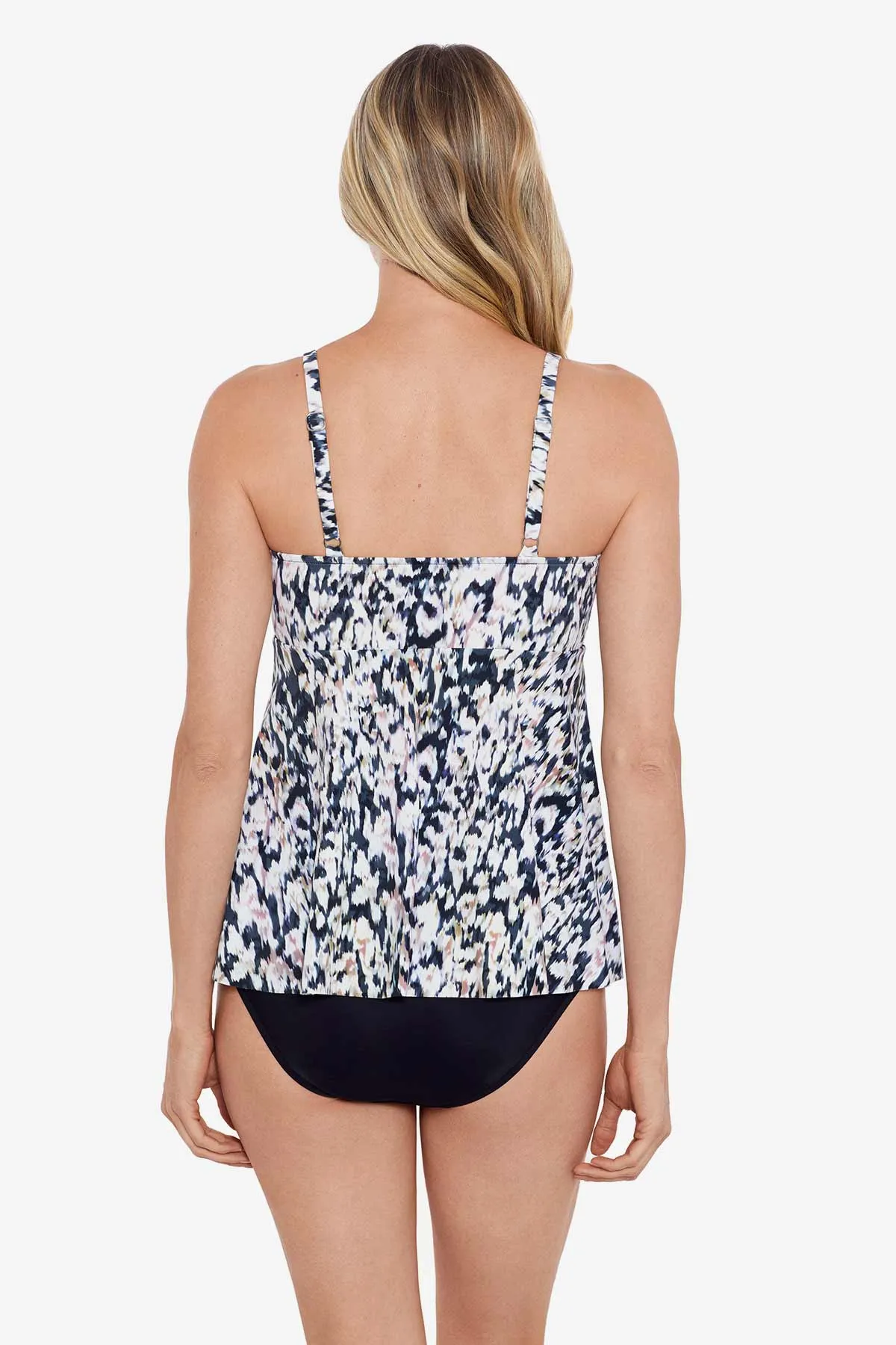 Leopard Love V-Neck Tankini Top