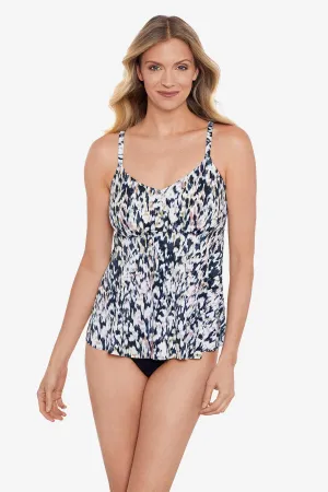Leopard Love V-Neck Tankini Top