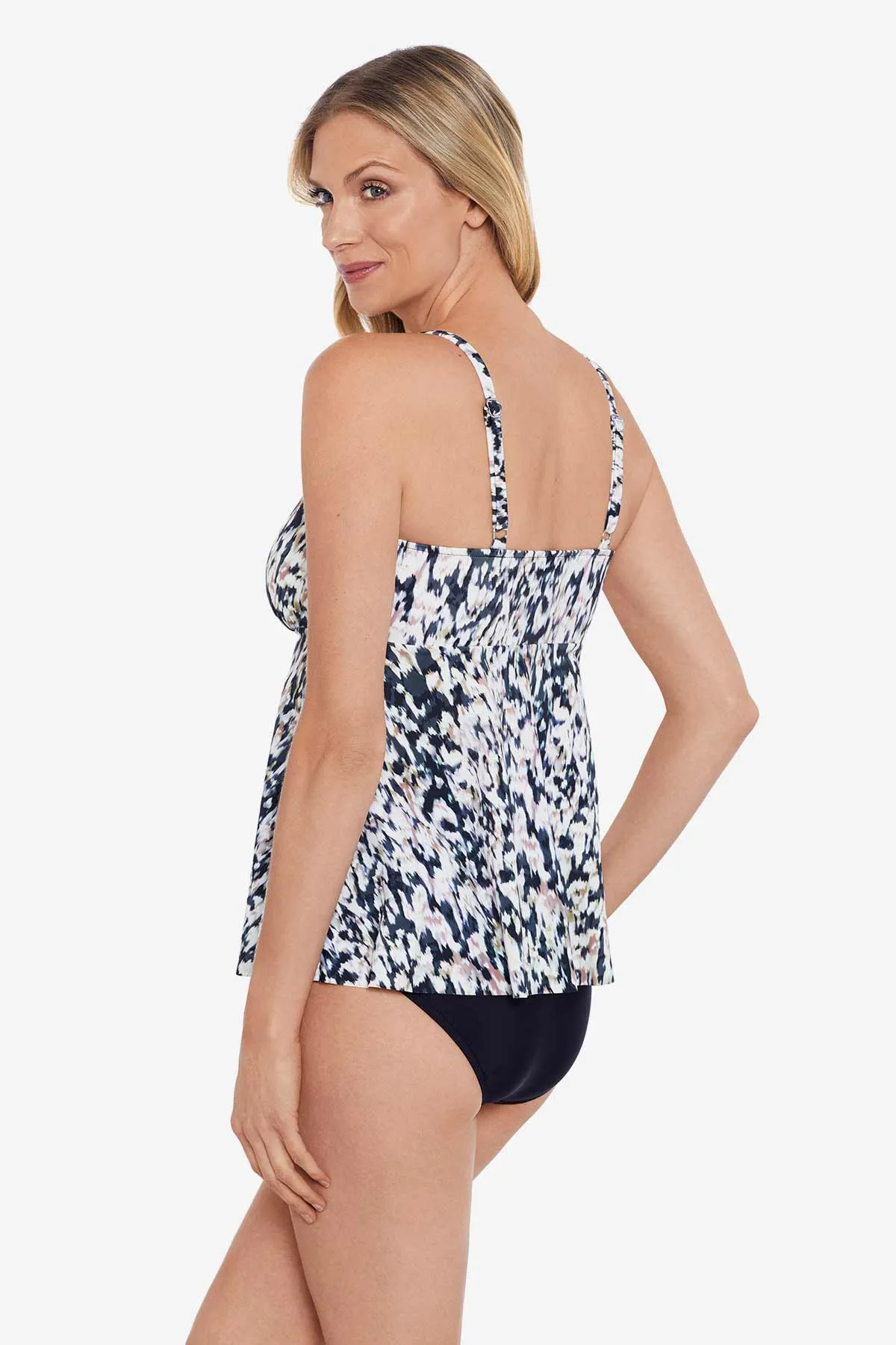 Leopard Love V-Neck Tankini Top