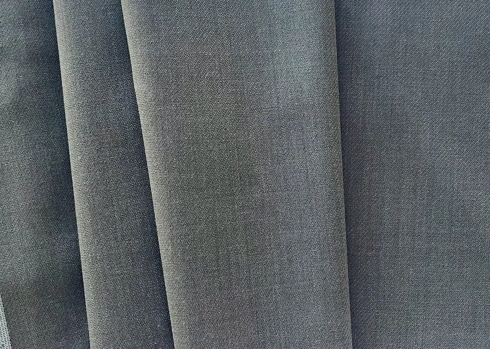 Lighter-Weight Heathered Spanish Moss Green Wool Twill (Made in Italy)