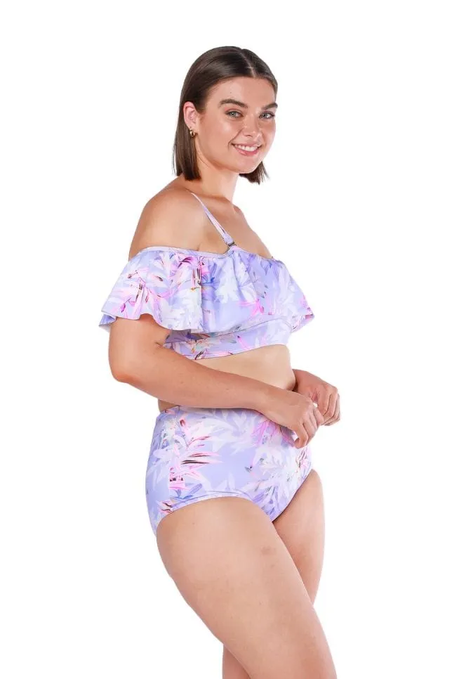 Lilac Florence Off The Shoulder Frill Bikini Top