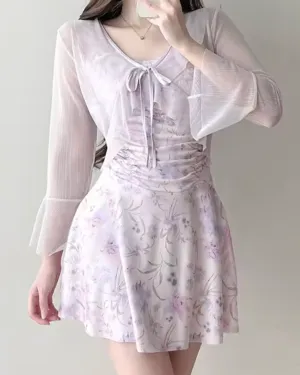 Lilith Swim Dress   Cardigan