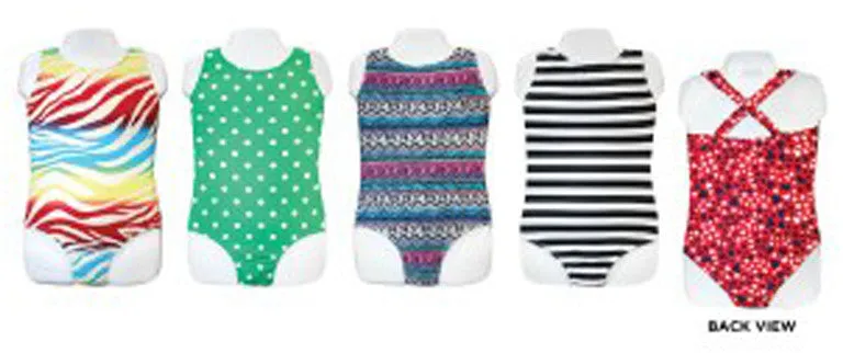 little girl's fashion one-piece, cross back swimsuits - sizes 4-6x/7 Case of 48