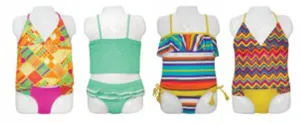 little girl's high fashion one-piece, two-piece & tankini swimsuits - sizes 4-6x Case of 24