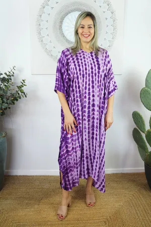 Long Kaftan "Crackle" Tie Dye