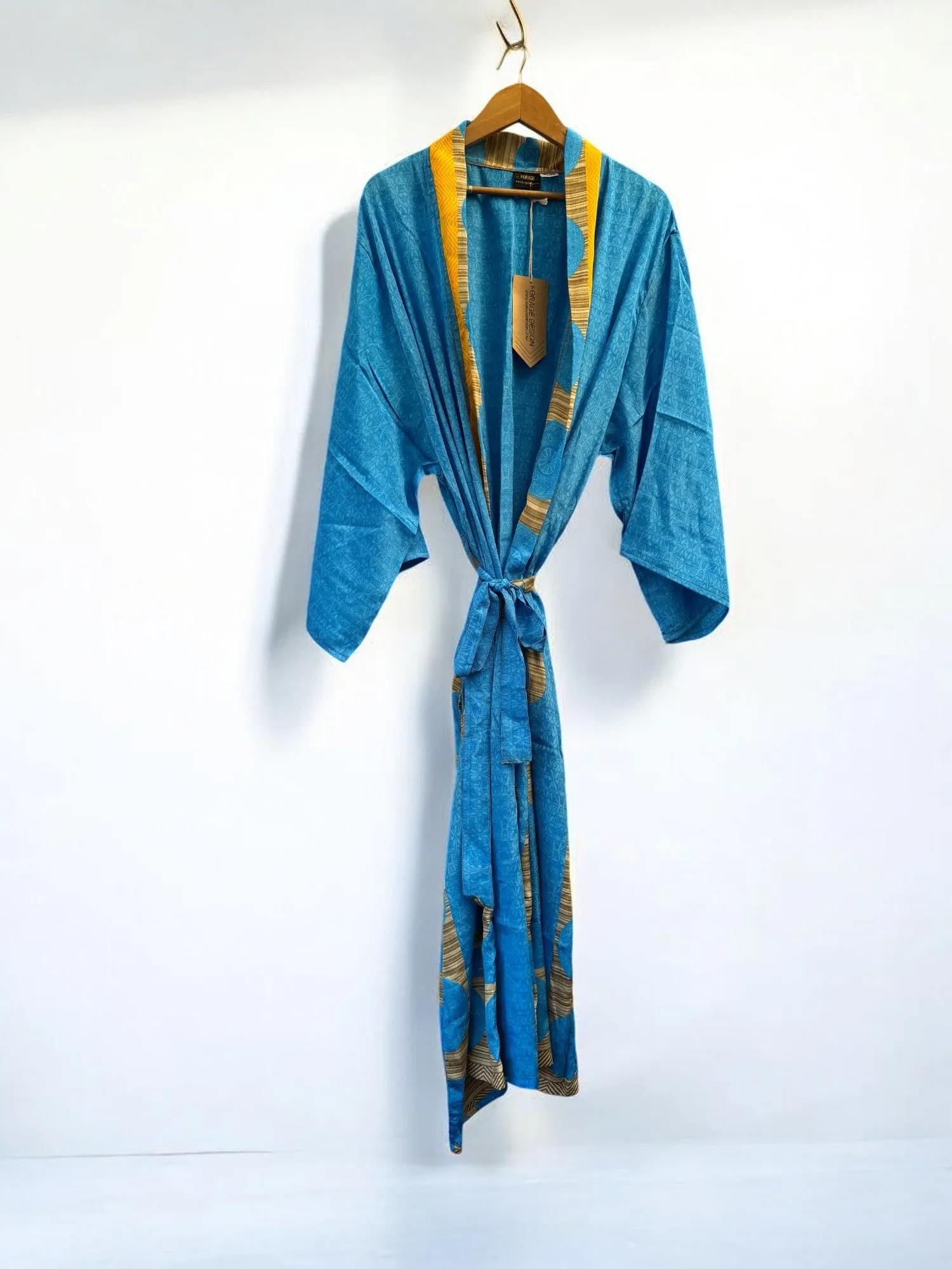 Long Kimono - Recycled Sari  | Plus Size (16-20)