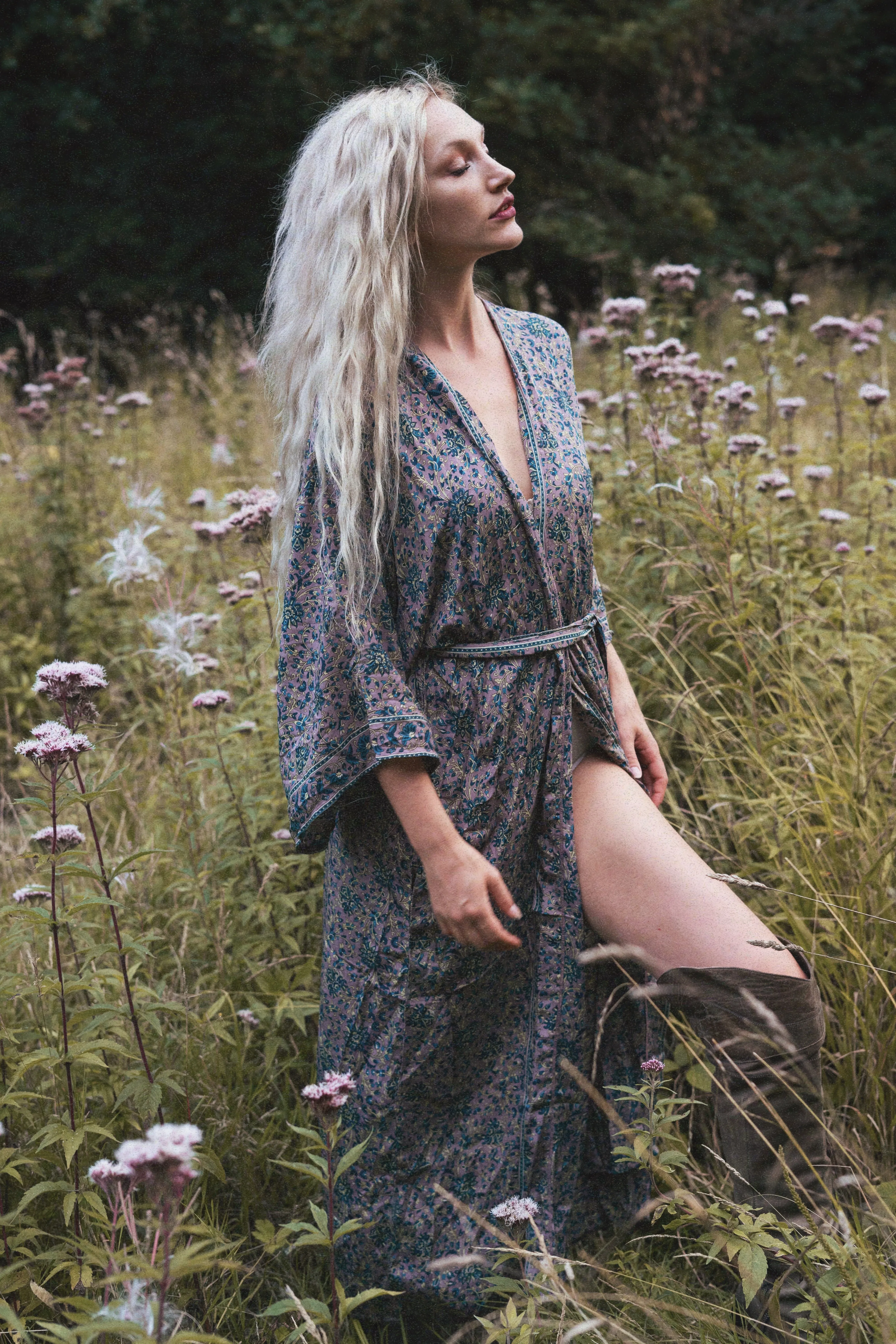 Long Kimono - Recycled Sari  | Plus Size (16-20)