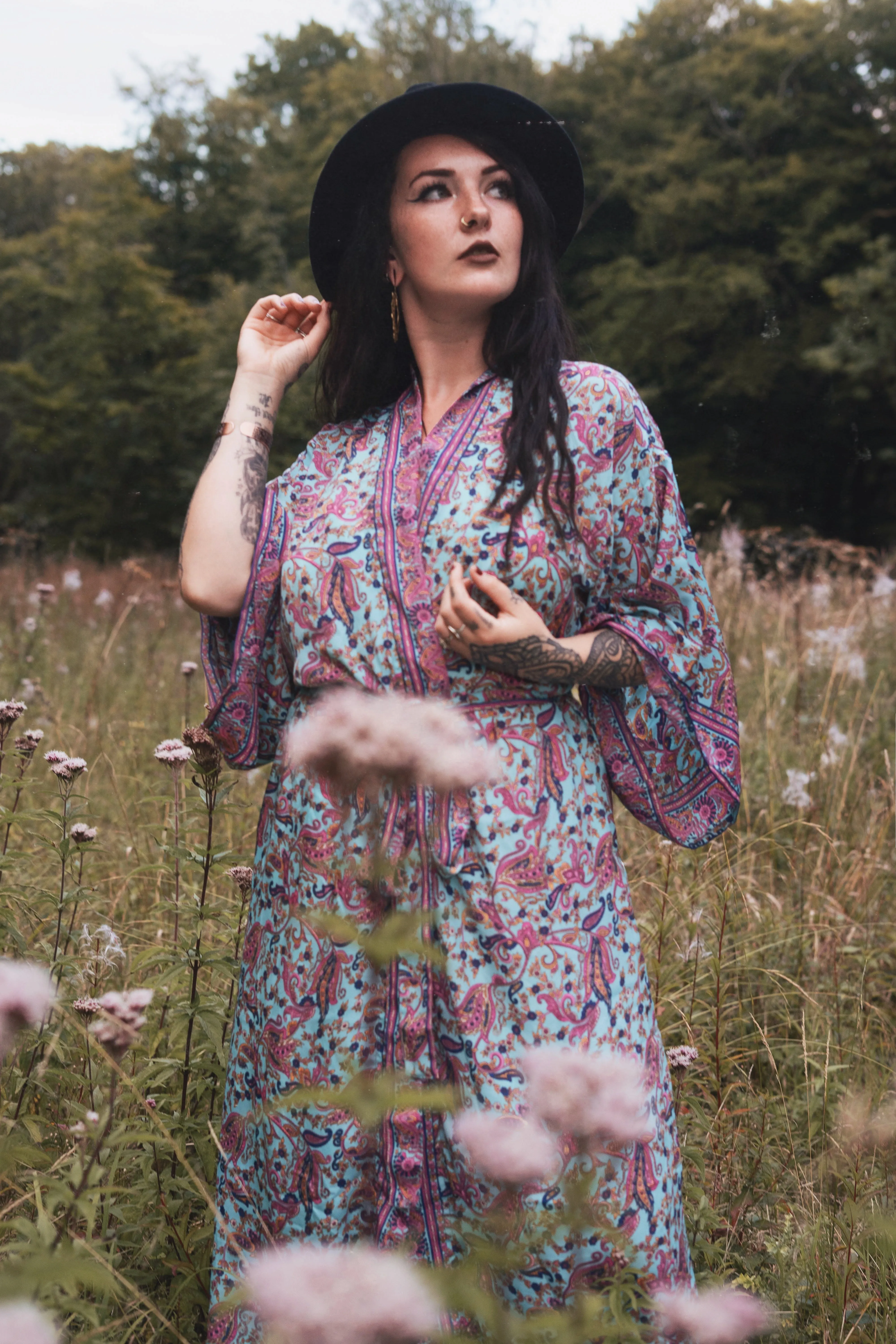 Long Kimono - Recycled Sari  | Plus Size (16 - 20)