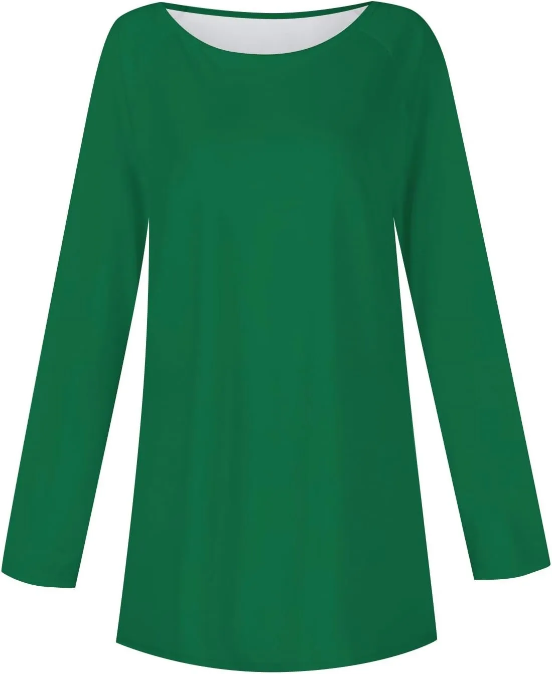 Long Sleeve Fitted Tops for Women Crewneck Solid Blouse Retro Tunic Pullover Loose Fit Casual Shirt Fall Fashion Top
