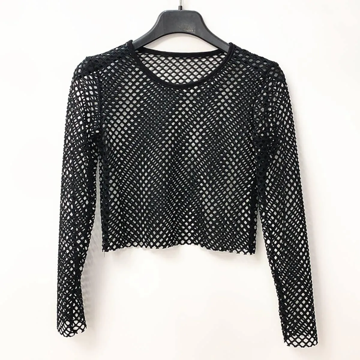 Long Sleeve Neon Fishnet Top