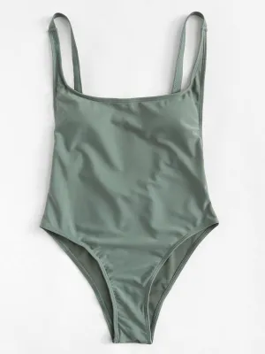 Low Back Adjustable Straps Swimsuit