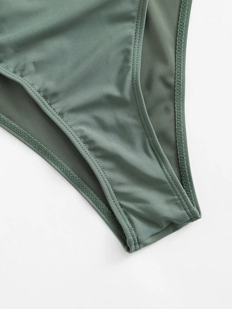 Low Back Adjustable Straps Swimsuit
