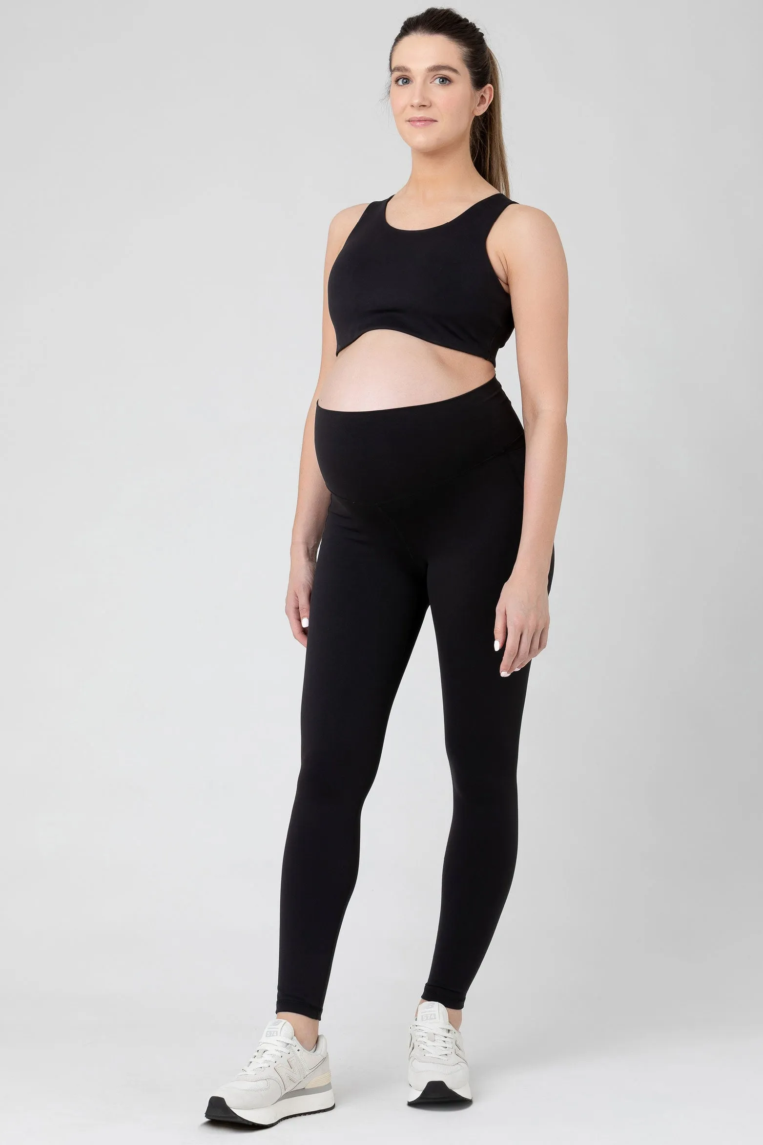 Lululemon-like Tempo Petite/Crop Maternity Legging