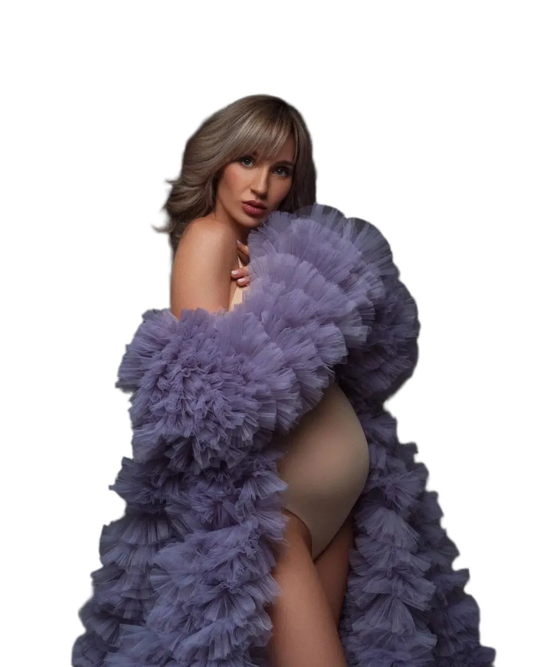 Luxury Ruffled Tulle Robe